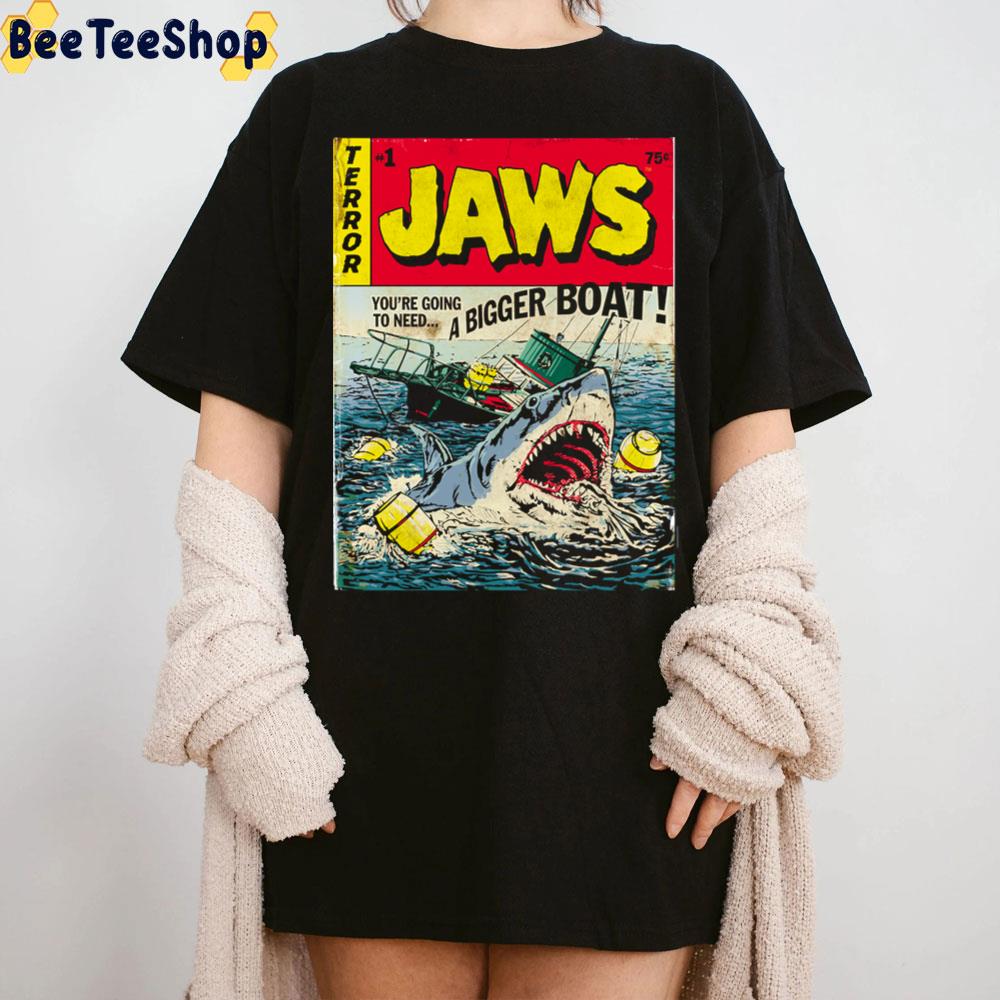 Jaws Comic Book Cover Trending Unisex T-Shirt Jaws Comic Book Cover Trending Unisex T-Shirt