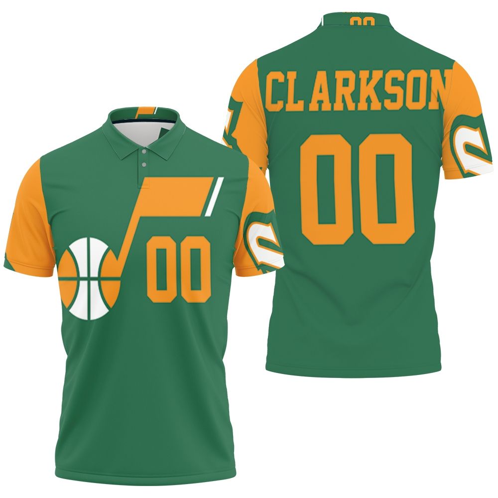 Jazz Jordan Clarkson 2020-21 Earned Edition Green Jersey Inspired 3D All Over Print Polo Shirt Jazz Jordan Clarkson 2020-21 Earned Edition Green Jersey Inspired 3D All Over Print Polo Shirt