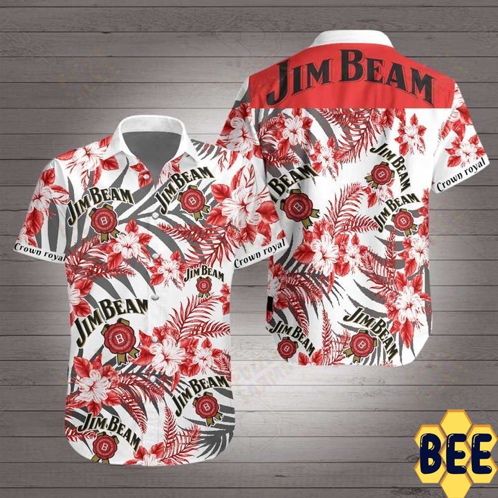 Jim Beam Tropical Flower Trending Hawaiian Shirt Jim Beam Tropical Flower Trending Hawaiian Shirt
