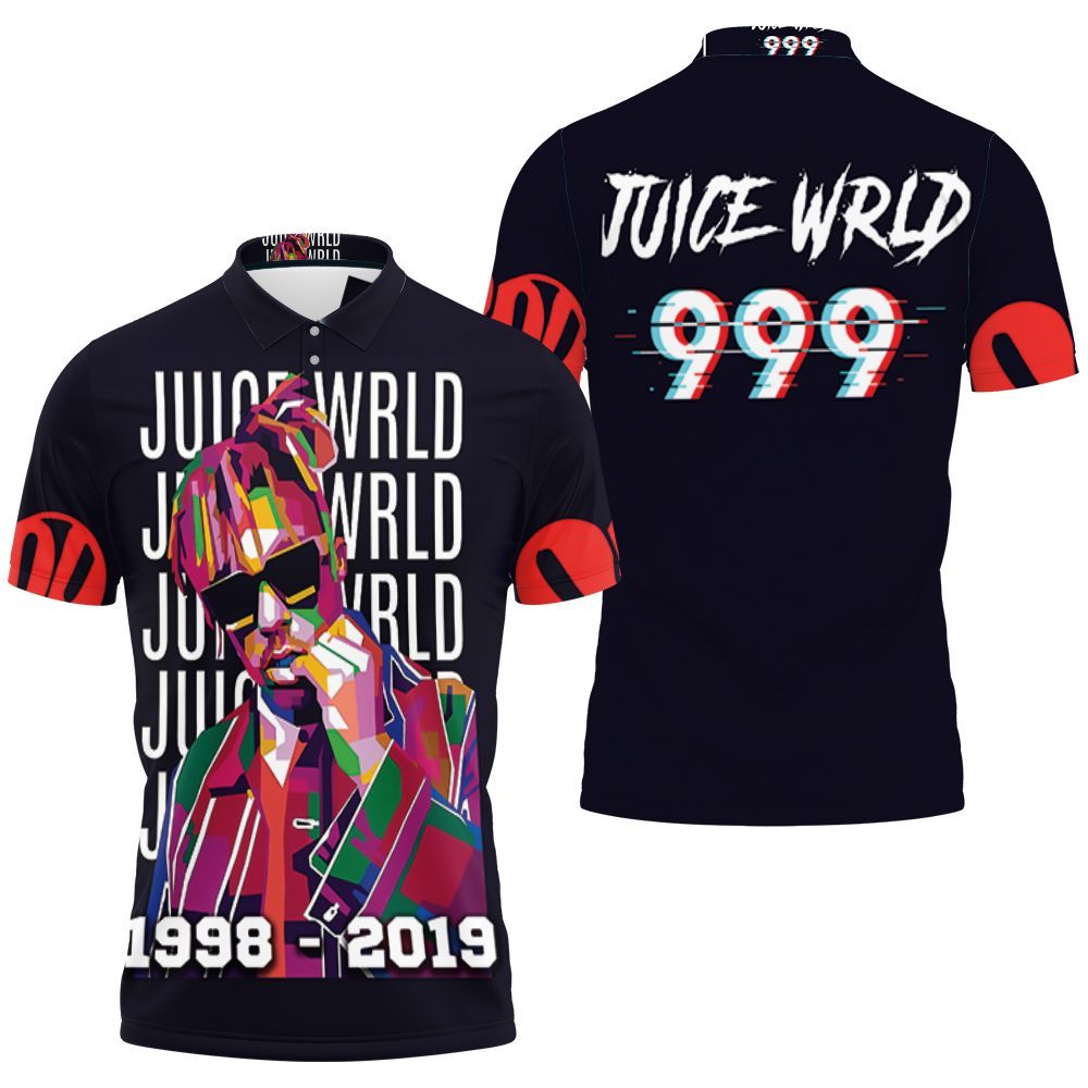 Juice Wrld 999 3d Sketch Oil Paint Rap Hip Hop 3D All Over Print Polo Shirt Juice Wrld 999 3d Sketch Oil Paint Rap Hip Hop 3D All Over Print Polo Shirt