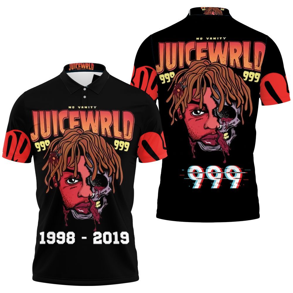 Juice Wrld 999 Pop Half Skull 3D All Over Print Polo Shirt Juice Wrld 999 Pop Half Skull 3D All Over Print Polo Shirt