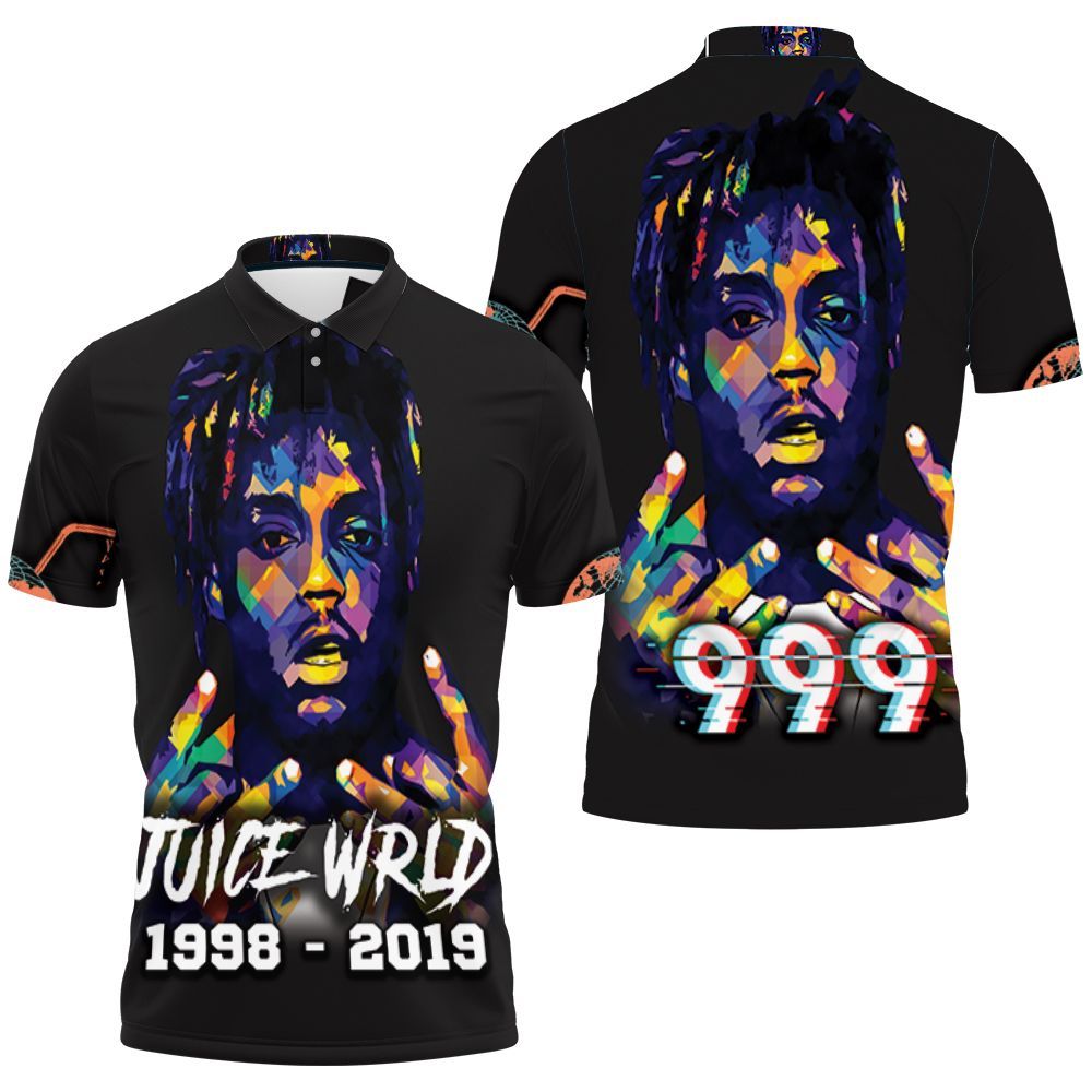 Juice Wrld 999 Rap Hip Hop Color Sketch 3D All Over Print Polo Shirt Juice Wrld 999 Rap Hip Hop Color Sketch 3D All Over Print Polo Shirt