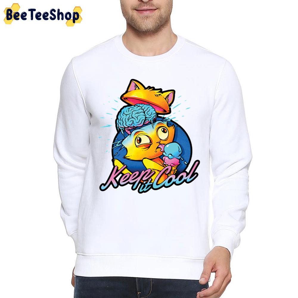 Keep It Cool Funny Cat Eating Ice Cream Trending Unisex T-Shirt Keep It Cool Funny Cat Eating Ice Cream Trending Unisex T-Shirt