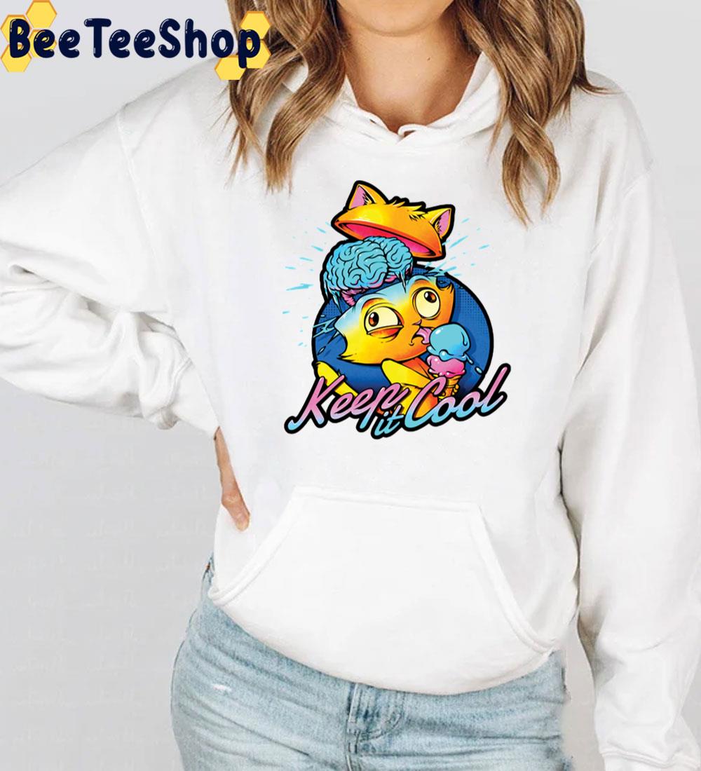 Keep It Cool Funny Cat Eating Ice Cream Trending Unisex T-Shirt Keep It Cool Funny Cat Eating Ice Cream Trending Unisex T-Shirt