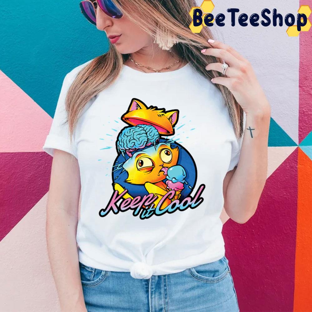 Keep It Cool Funny Cat Eating Ice Cream Trending Unisex T-Shirt Keep It Cool Funny Cat Eating Ice Cream Trending Unisex T-Shirt