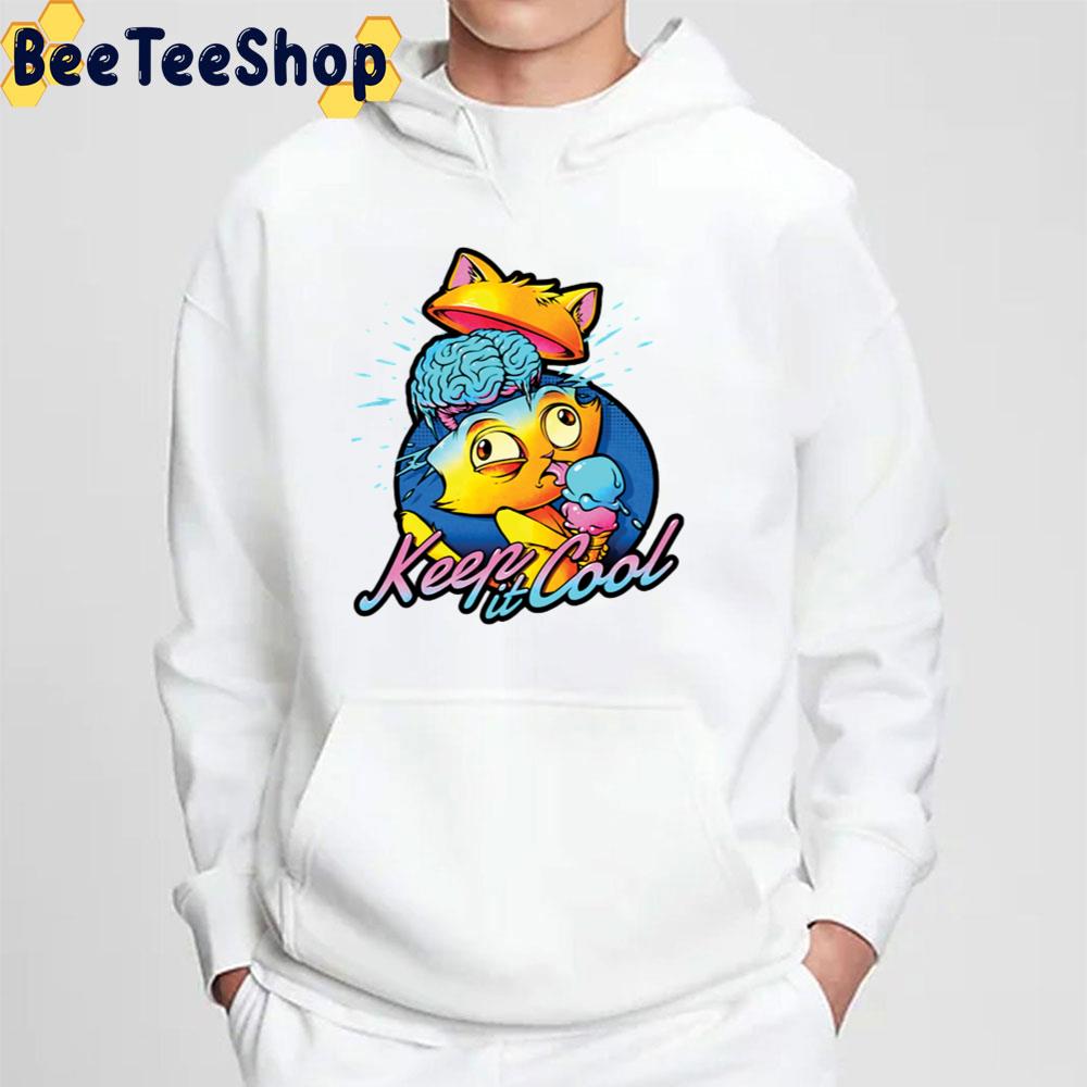 Keep It Cool Funny Cat Eating Ice Cream Trending Unisex T-Shirt Keep It Cool Funny Cat Eating Ice Cream Trending Unisex T-Shirt