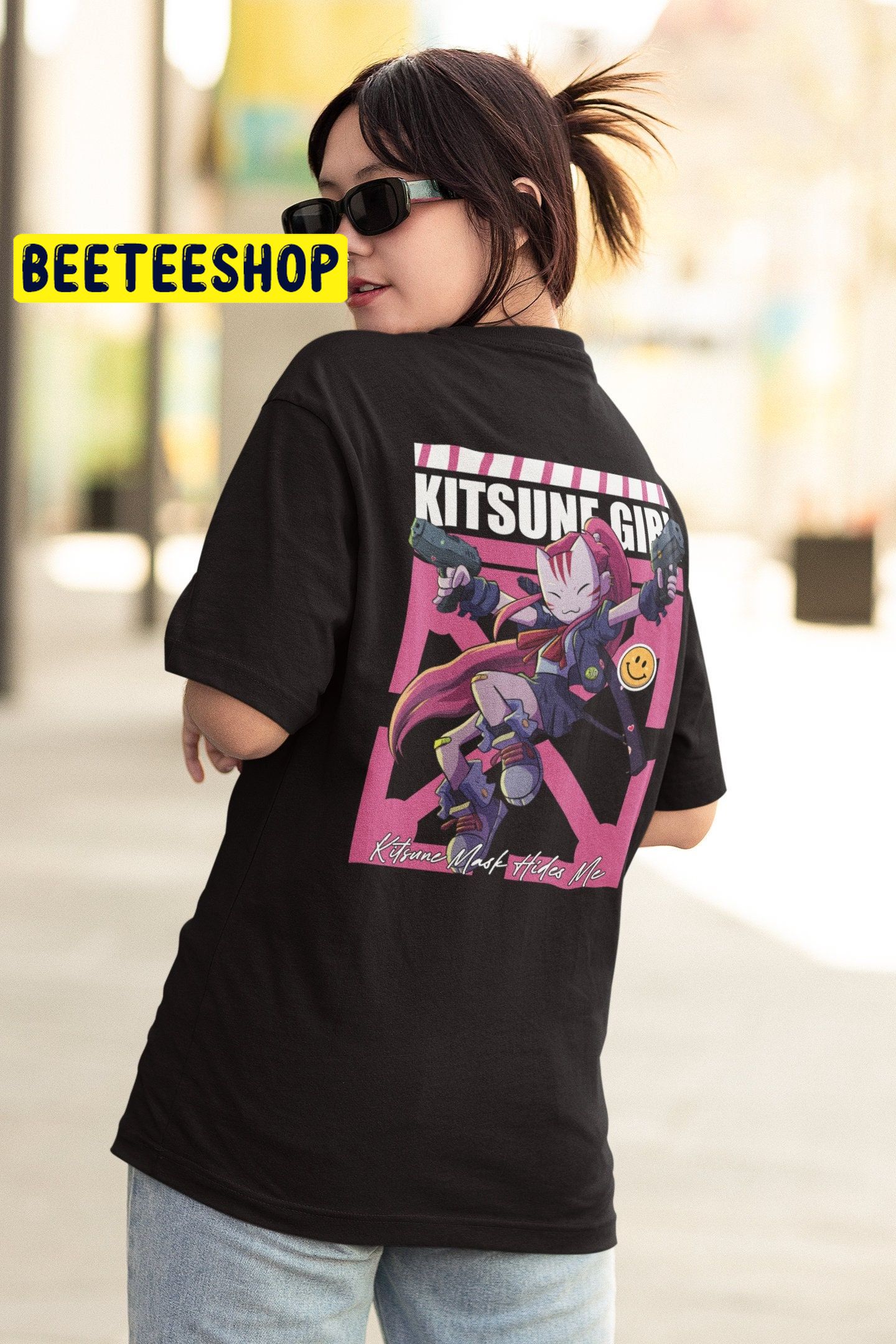 Kitsune Mask Kitsune Japanese Double Side Unisex Shirt Kitsune Mask Kitsune Japanese Double Side Unisex Shirt