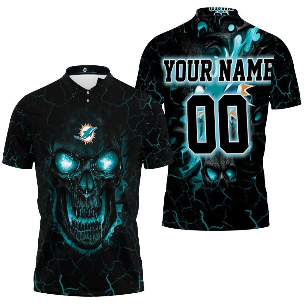 Lava Skull Dolphins Personalized 3D All Over Print Polo Shirt Lava Skull Dolphins Personalized 3D All Over Print Polo Shirt