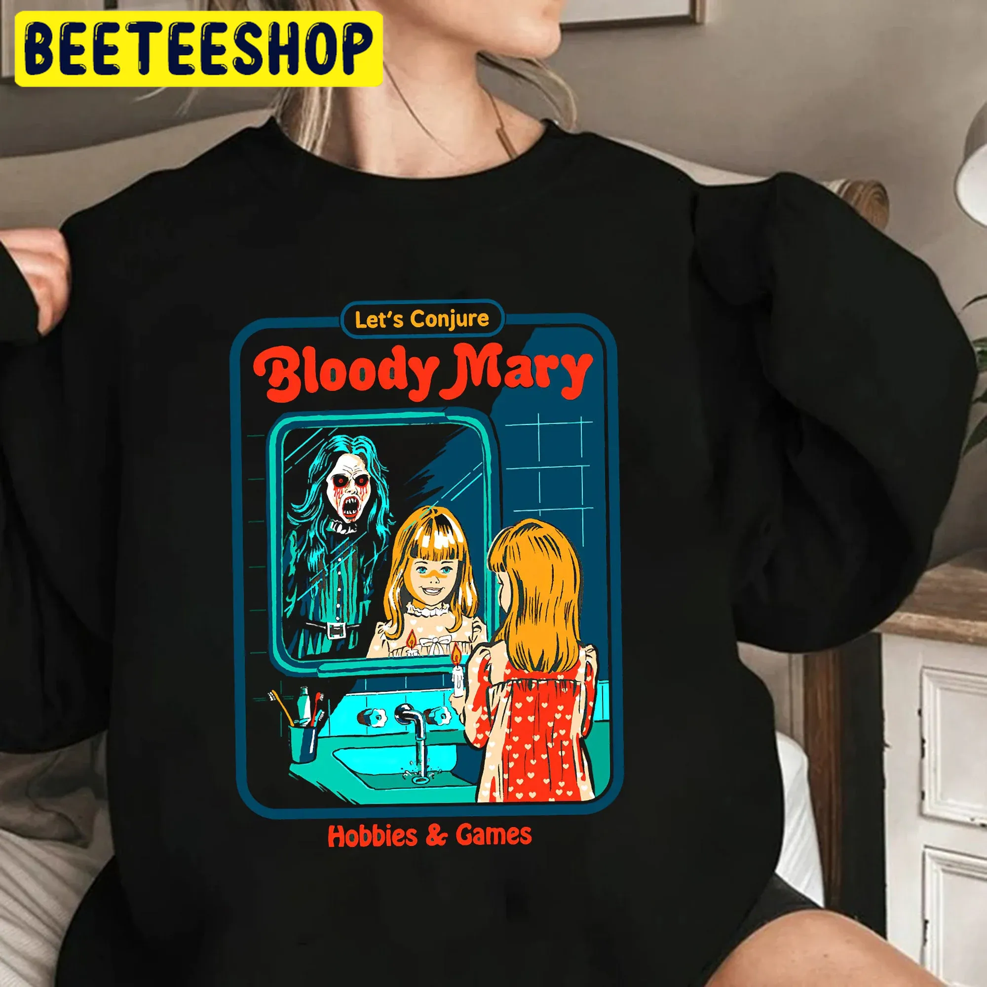 Let's Conjure Bloody Mary Hobbies & Games Halloween Unisex Sweatshirt Let's Conjure Bloody Mary Hobbies & Games Halloween Unisex Sweatshirt