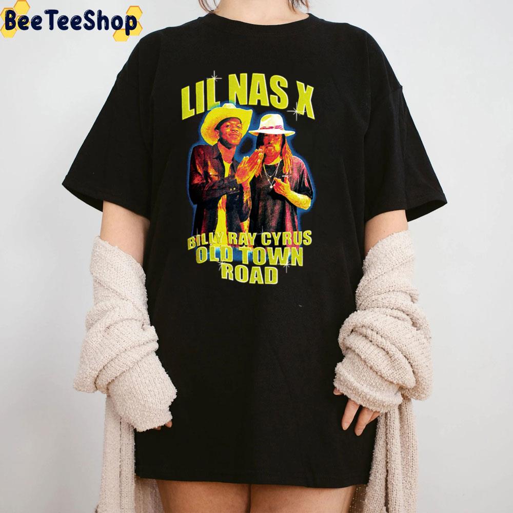 Lil Nas X Billy Ray Cryrus Old Town Road Trending Unisex T-Shirt Lil Nas X Billy Ray Cryrus Old Town Road Trending Unisex T-Shirt