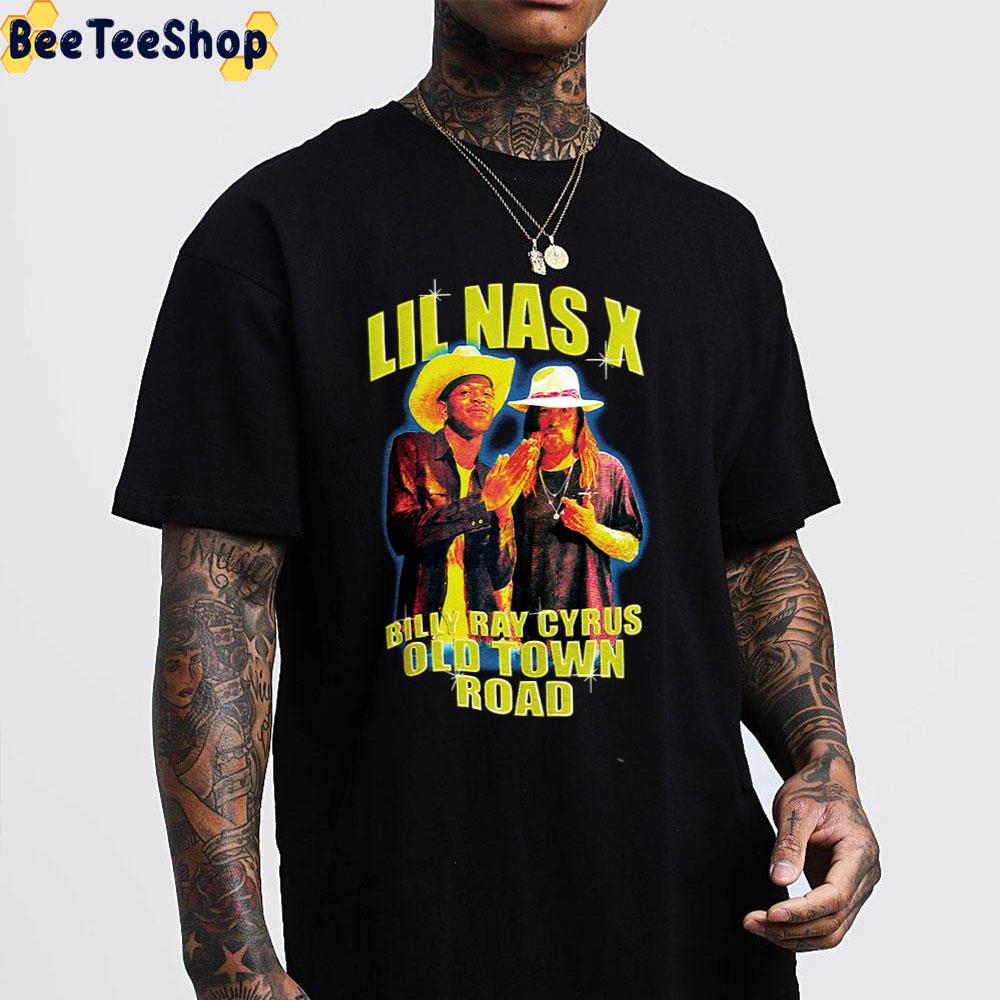 Lil Nas X Billy Ray Cryrus Old Town Road Trending Unisex T-Shirt Lil Nas X Billy Ray Cryrus Old Town Road Trending Unisex T-Shirt
