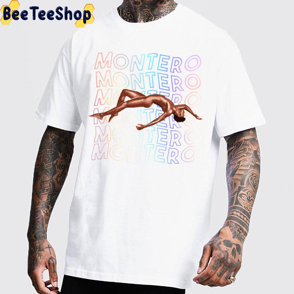 Lil Nas X Montero Text Rainbow Trending Unisex T-Shirt Lil Nas X Montero Text Rainbow Trending Unisex T-Shirt