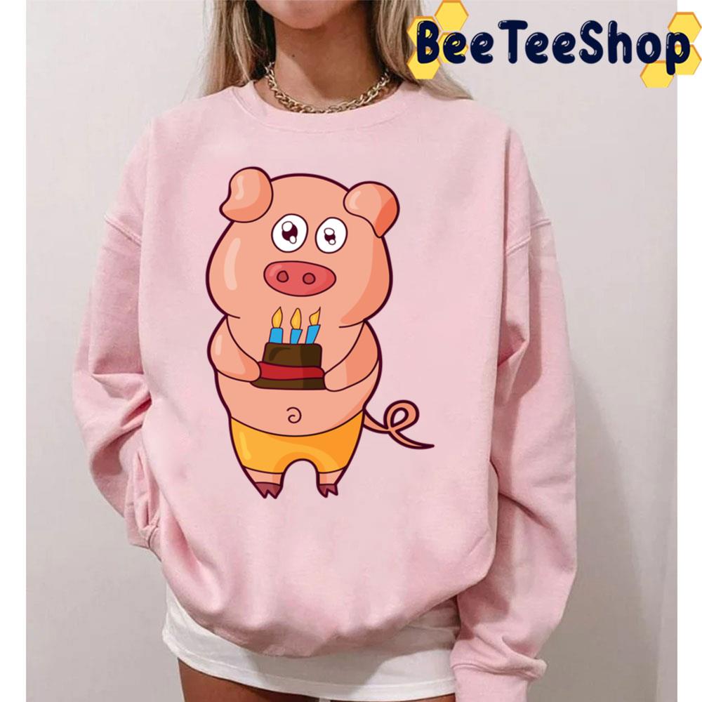 Little Piggy With Cake Trending Unisex T-Shirt Little Piggy With Cake Trending Unisex T-Shirt