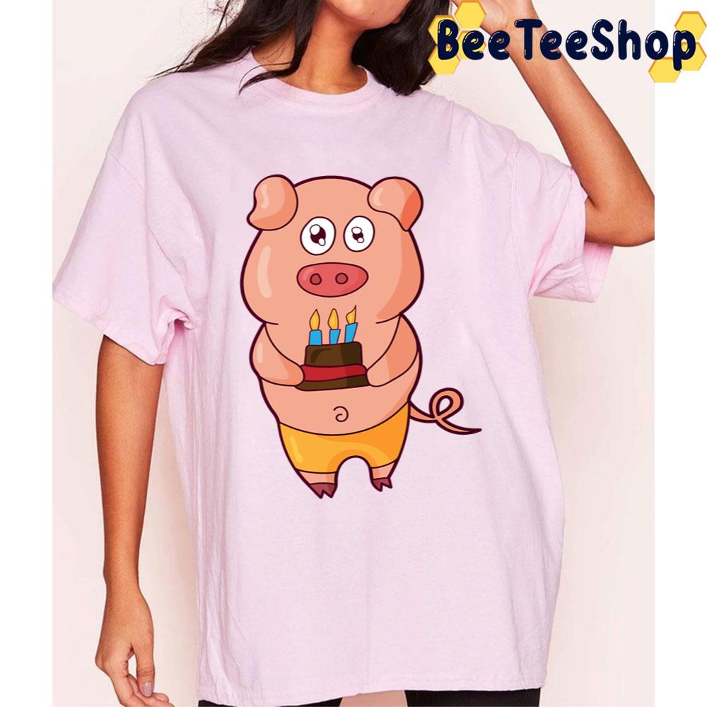Little Piggy With Cake Trending Unisex T-Shirt Little Piggy With Cake Trending Unisex T-Shirt