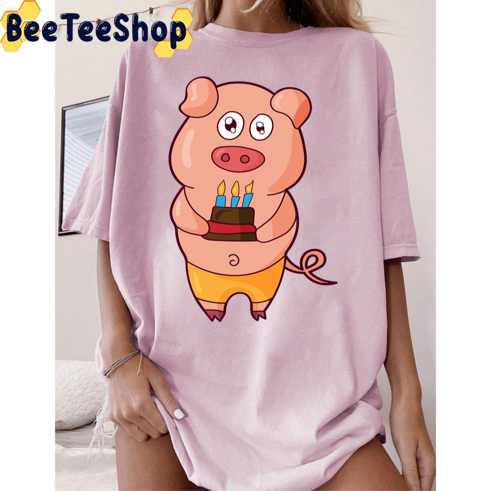 Little Piggy With Cake Trending Unisex T-Shirt Little Piggy With Cake Trending Unisex T-Shirt