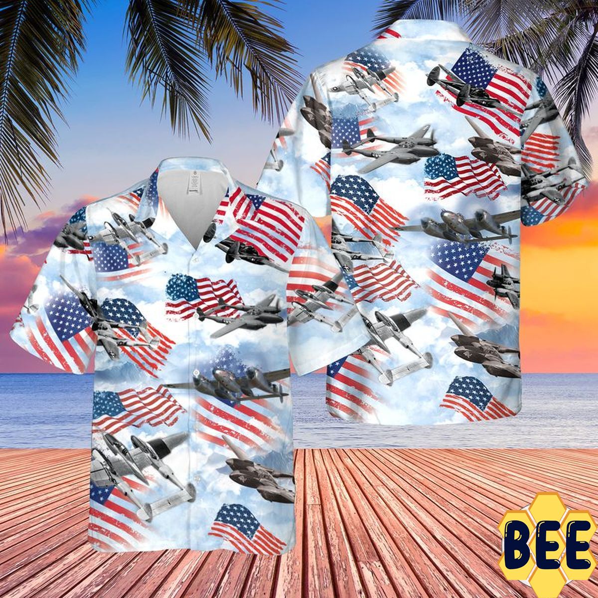 Lockheed P-38 Lightnings Trending Hawaiian Shirt Lockheed P-38 Lightnings Trending Hawaiian Shirt