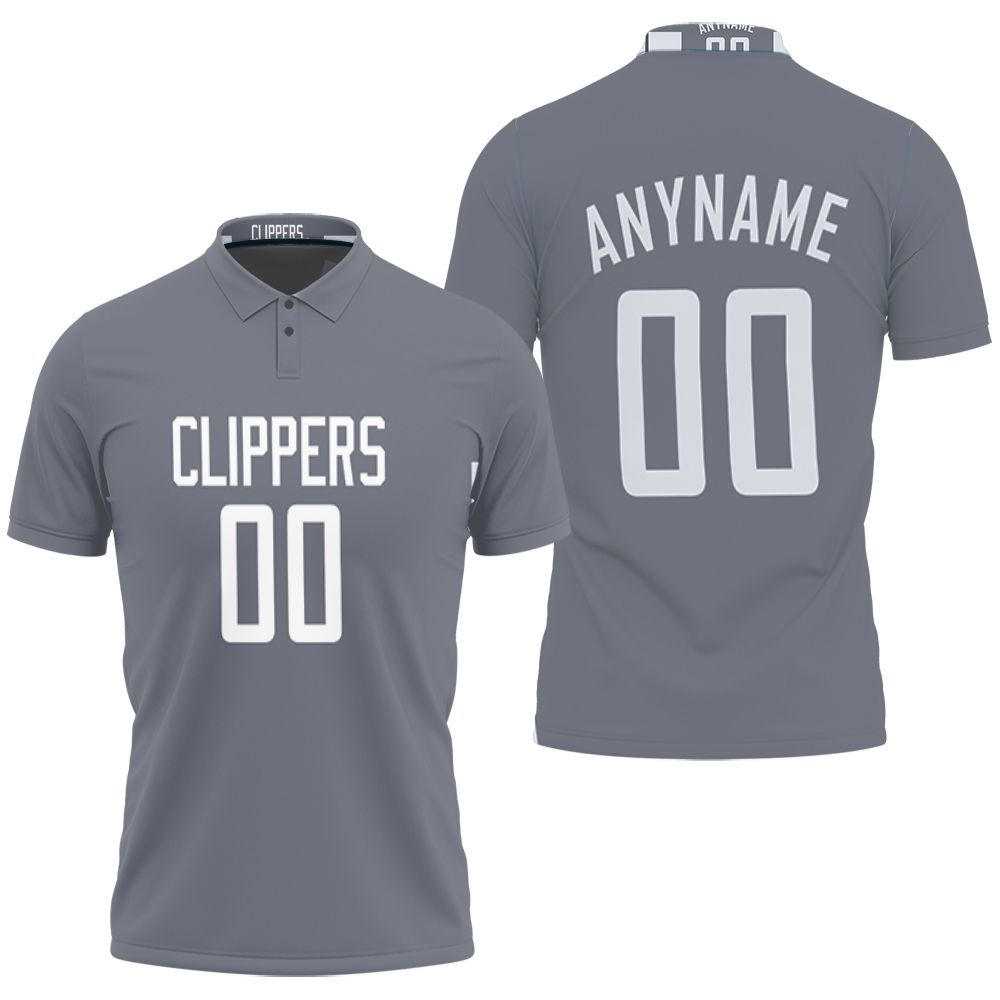 Los Angeles Clippers Nba Basketball Team Logo Earned Edition Gray Clippers Fans Polo Shirt Los Angeles Clippers Nba Basketball Team Logo Earned Edition Gray Clippers Fans Polo Shirt