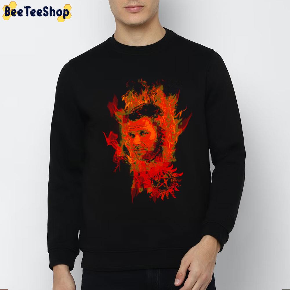 Lucifer In Flames Unisex T-Shirt Lucifer In Flames Unisex T-Shirt