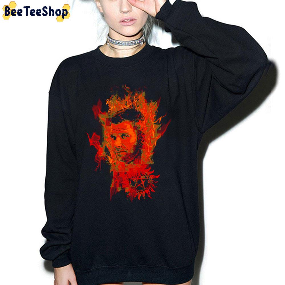 Lucifer In Flames Unisex T-Shirt Lucifer In Flames Unisex T-Shirt