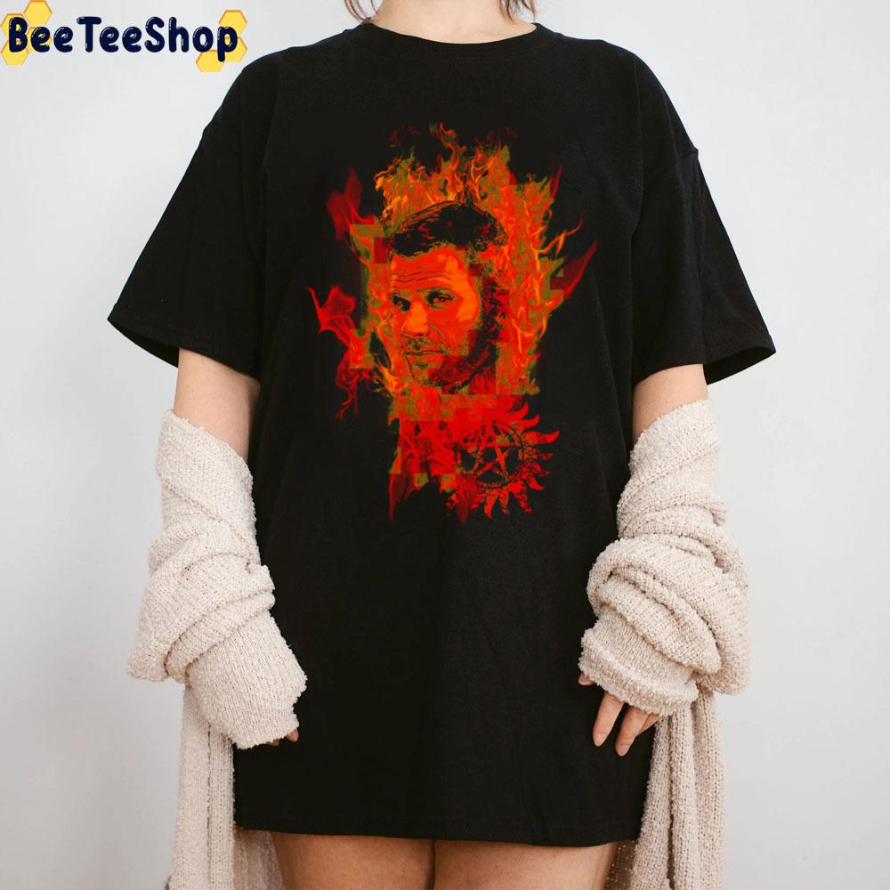 Lucifer In Flames Unisex T-Shirt Lucifer In Flames Unisex T-Shirt