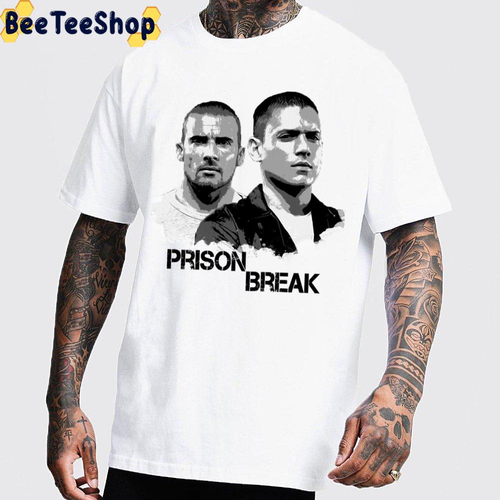 Michael And Lincoln Prison Break Illustration Unisex T-Shirt Michael And Lincoln Prison Break Illustration Unisex T-Shirt