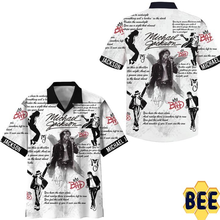 Michael Jackson Lyrics Trending Hawaiian Shirt Michael Jackson Lyrics Trending Hawaiian Shirt