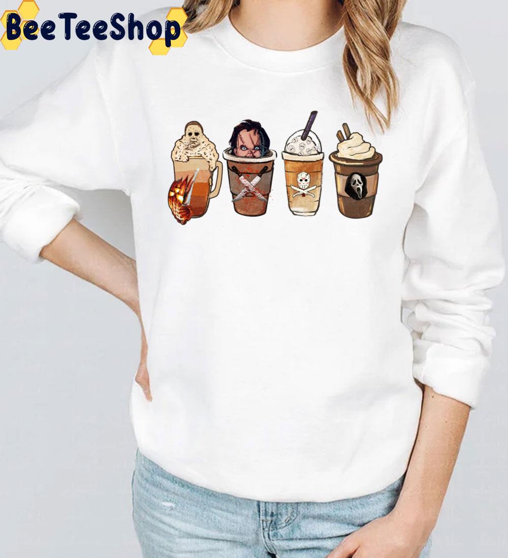 Michael Myres Jason Voorhees Chucky And Ghostface Halloween Horror Coffee Trending Unisex T-Shirt Michael Myres Jason Voorhees Chucky And Ghostface Halloween Horror Coffee Trending Unisex T-Shirt