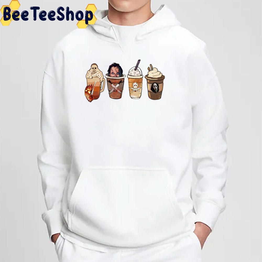Michael Myres Jason Voorhees Chucky And Ghostface Halloween Horror Coffee Trending Unisex T-Shirt Michael Myres Jason Voorhees Chucky And Ghostface Halloween Horror Coffee Trending Unisex T-Shirt