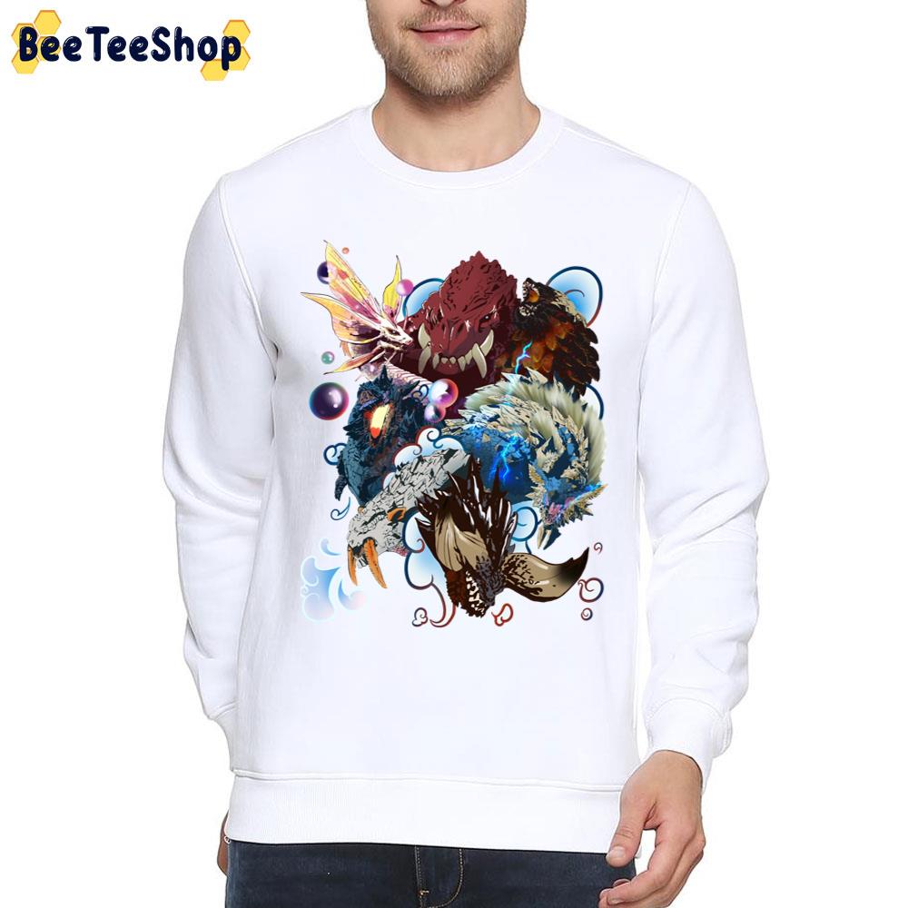 Monster Hunter Game Collage Art Trending Unisex T-Shirt Monster Hunter Game Collage Art Trending Unisex T-Shirt