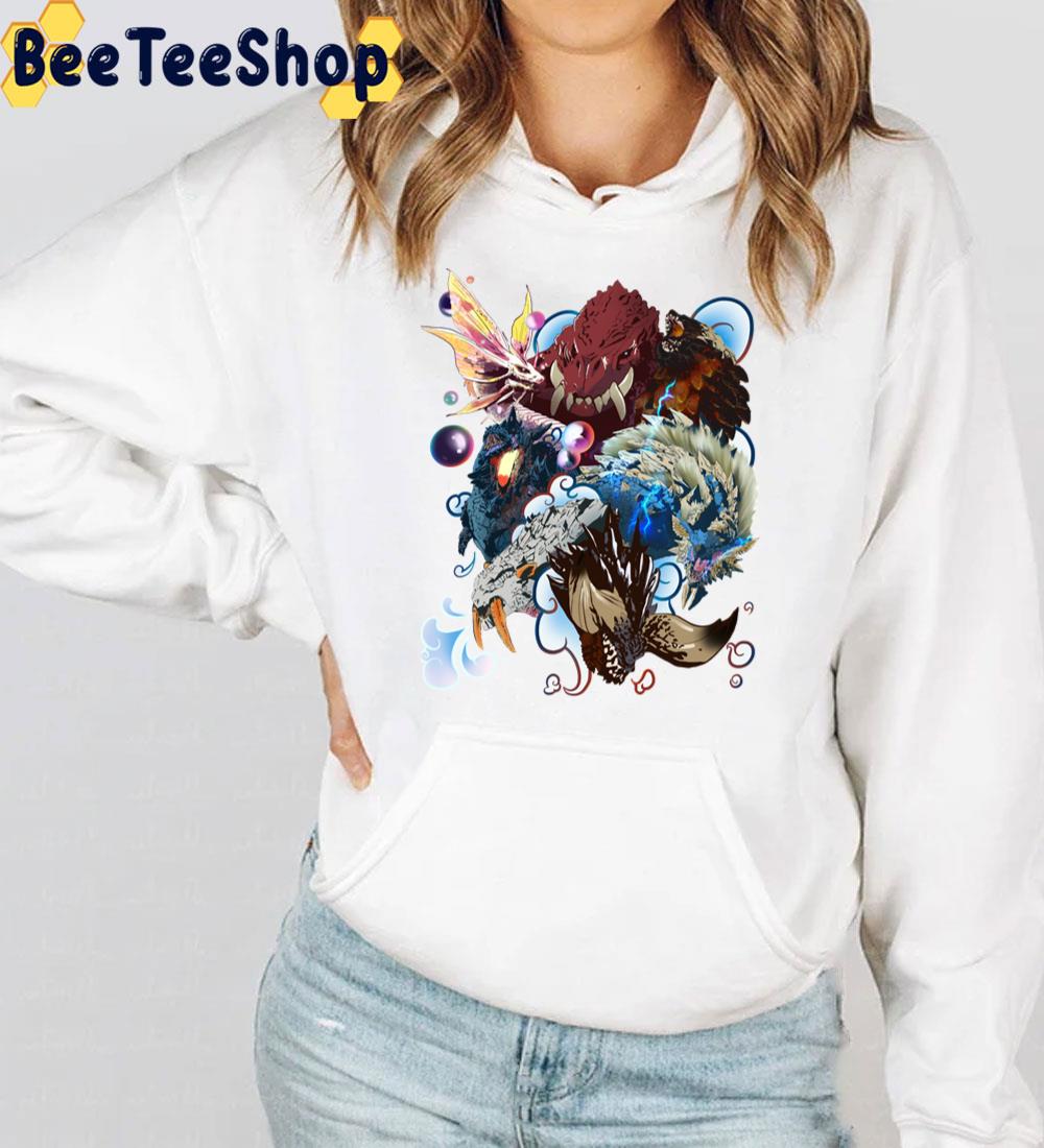 Monster Hunter Game Collage Art Trending Unisex T-Shirt Monster Hunter Game Collage Art Trending Unisex T-Shirt