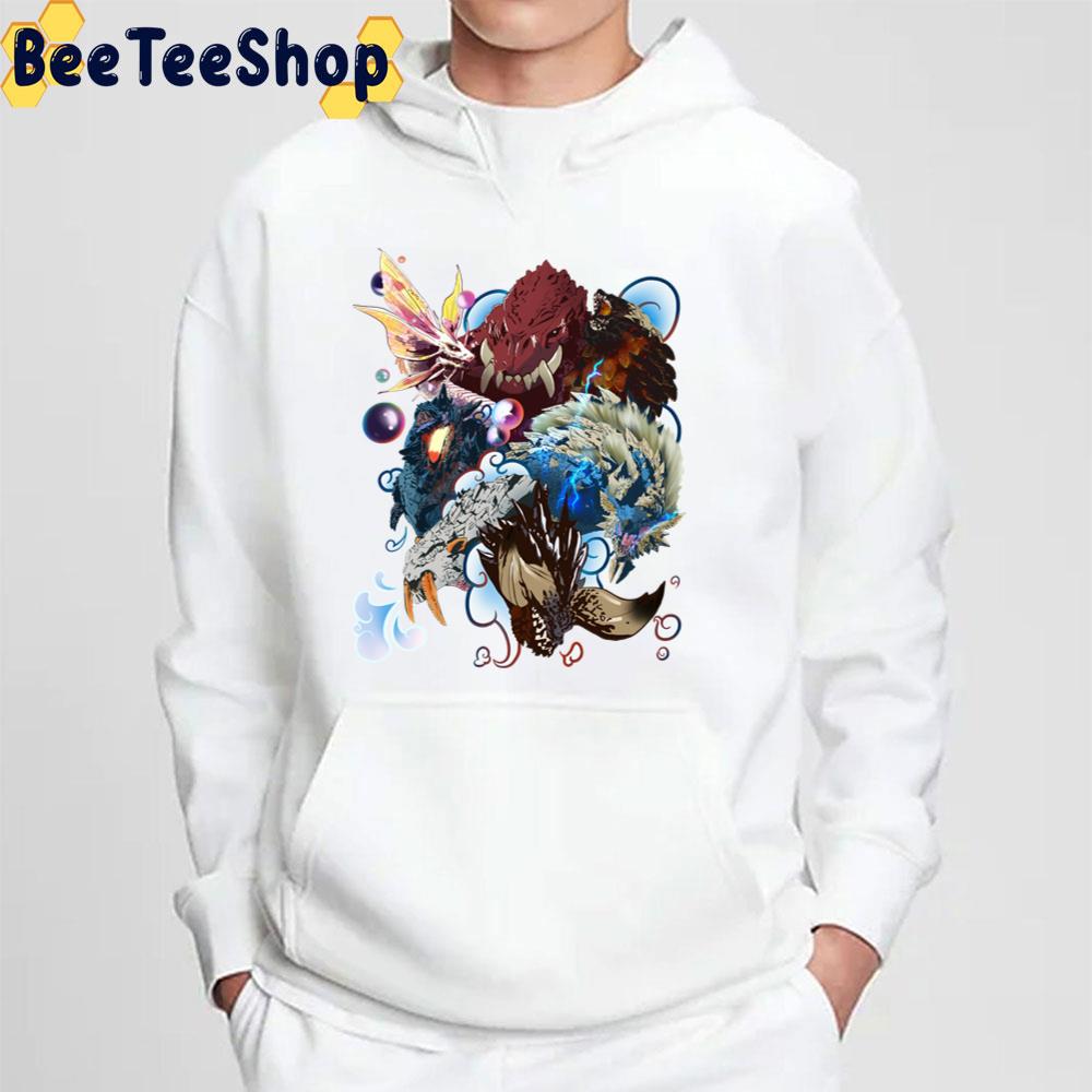 Monster Hunter Game Collage Art Trending Unisex T-Shirt Monster Hunter Game Collage Art Trending Unisex T-Shirt
