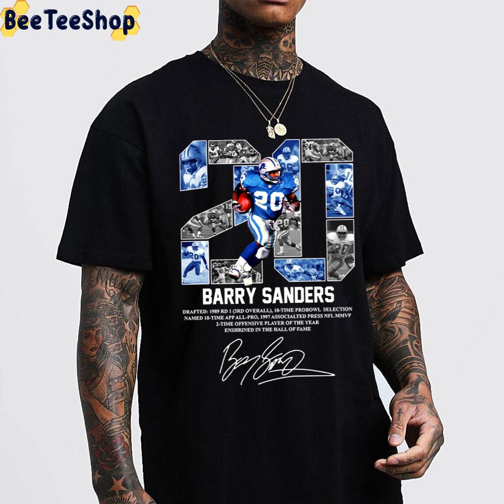 Muadatee Bárrý Sanders 20 Detroit Lions Signature Designs Unisex T-Shirt Muadatee Bárrý Sanders 20 Detroit Lions Signature Designs Unisex T-Shirt