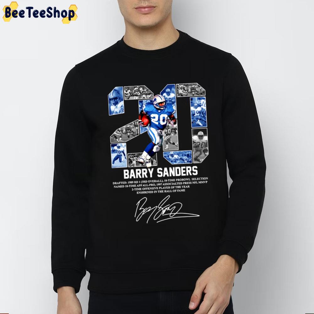 Muadatee Bárrý Sanders 20 Detroit Lions Signature Designs Unisex T-Shirt Muadatee Bárrý Sanders 20 Detroit Lions Signature Designs Unisex T-Shirt