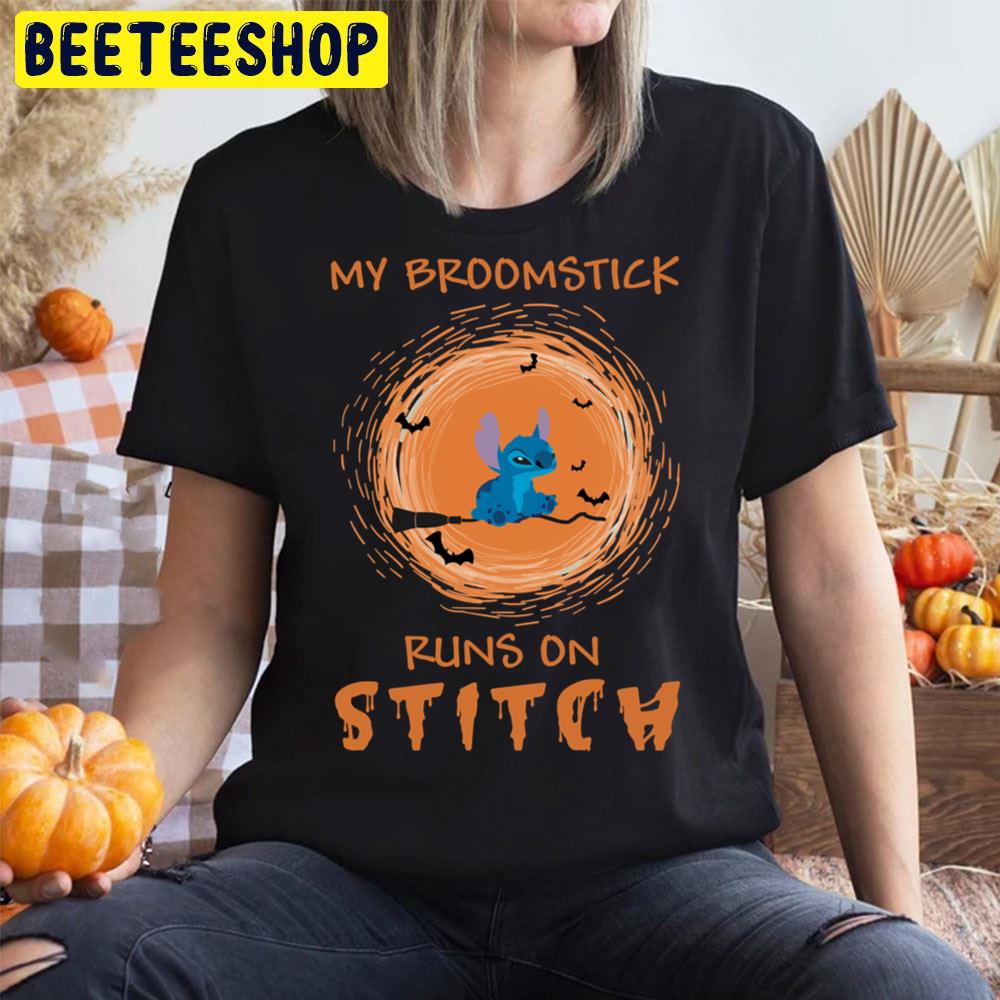 My Broomstick Runs On Stitch Halloween Trending Unisex T-Shirt My Broomstick Runs On Stitch Halloween Trending Unisex T-Shirt