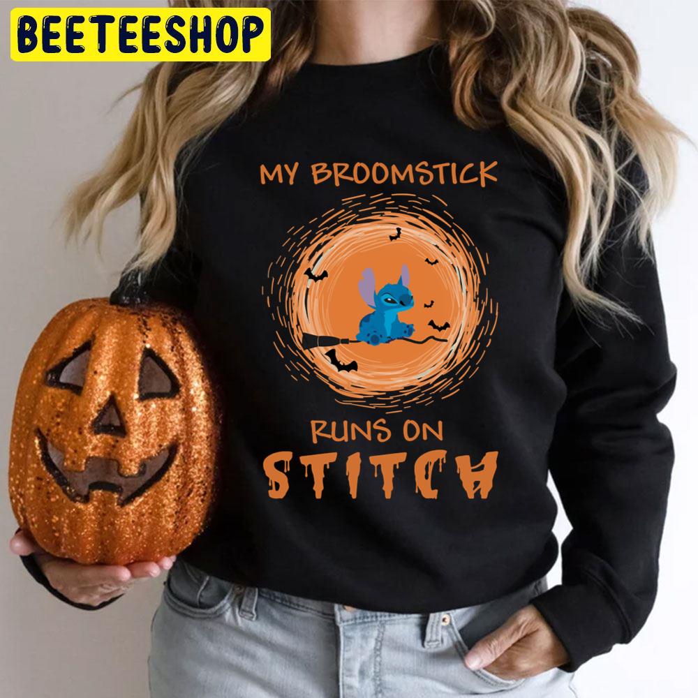 My Broomstick Runs On Stitch Halloween Trending Unisex T-Shirt My Broomstick Runs On Stitch Halloween Trending Unisex T-Shirt