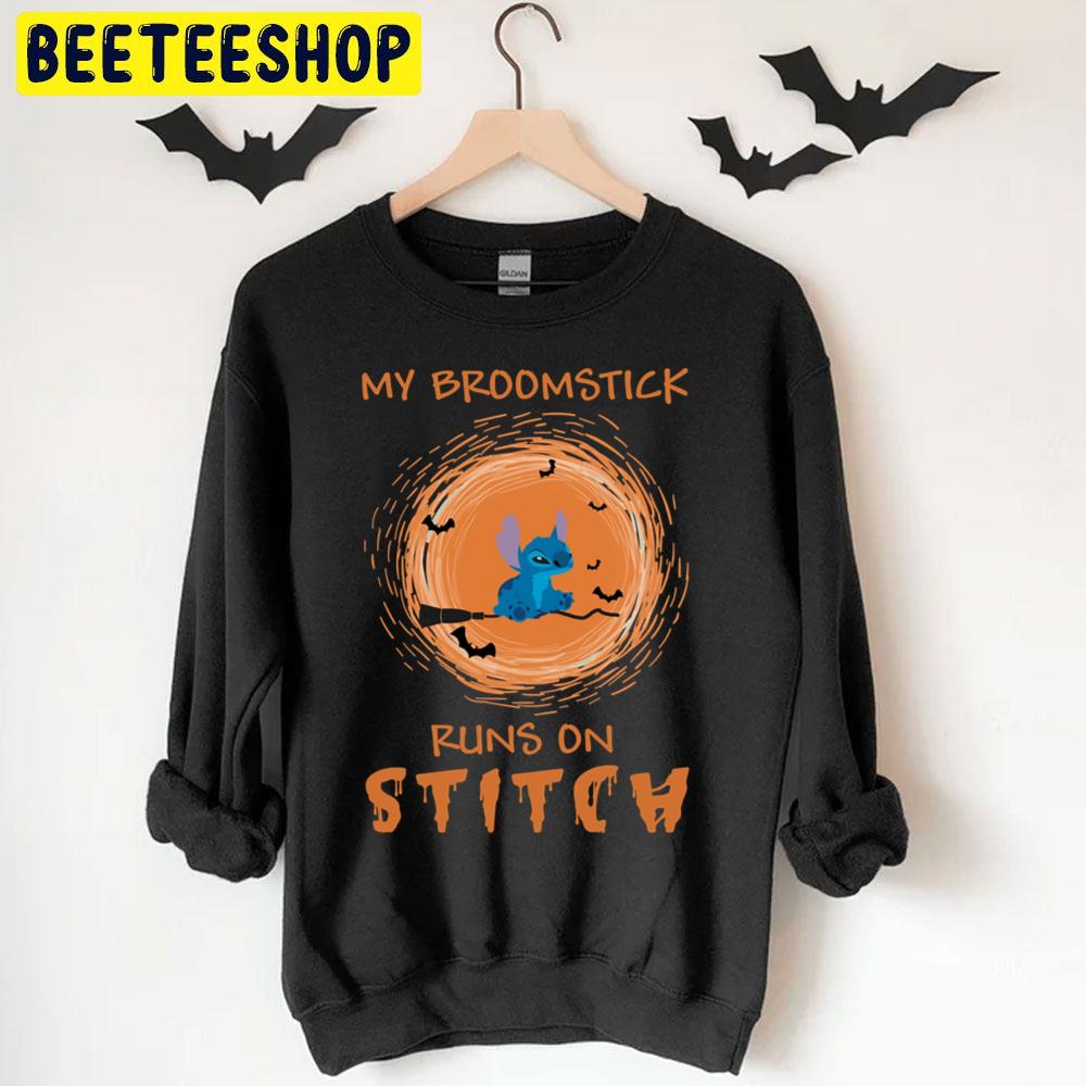 My Broomstick Runs On Stitch Halloween Trending Unisex T-Shirt My Broomstick Runs On Stitch Halloween Trending Unisex T-Shirt