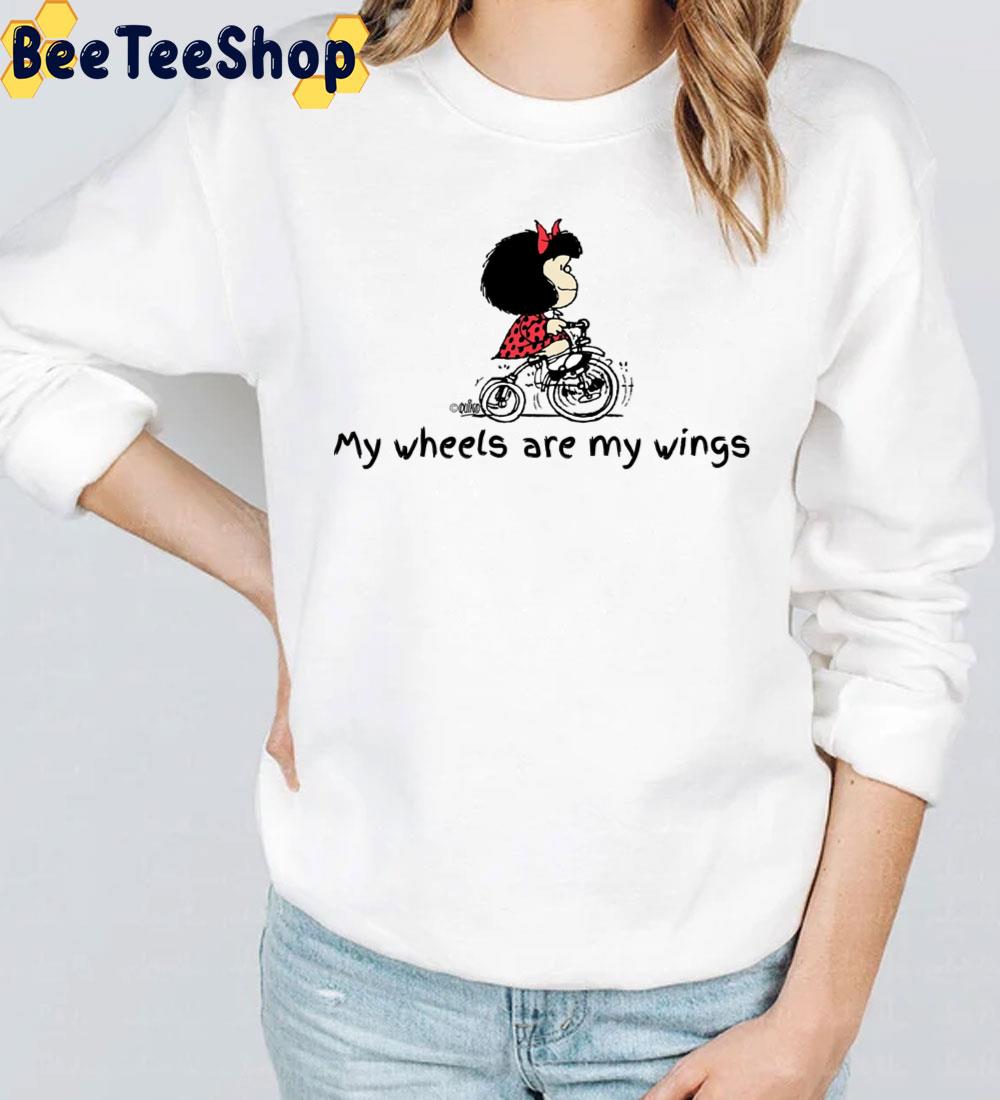 My Wheels Are My Wings Mafalda By Bike Unisex T-Shirt My Wheels Are My Wings Mafalda By Bike Unisex T-Shirt