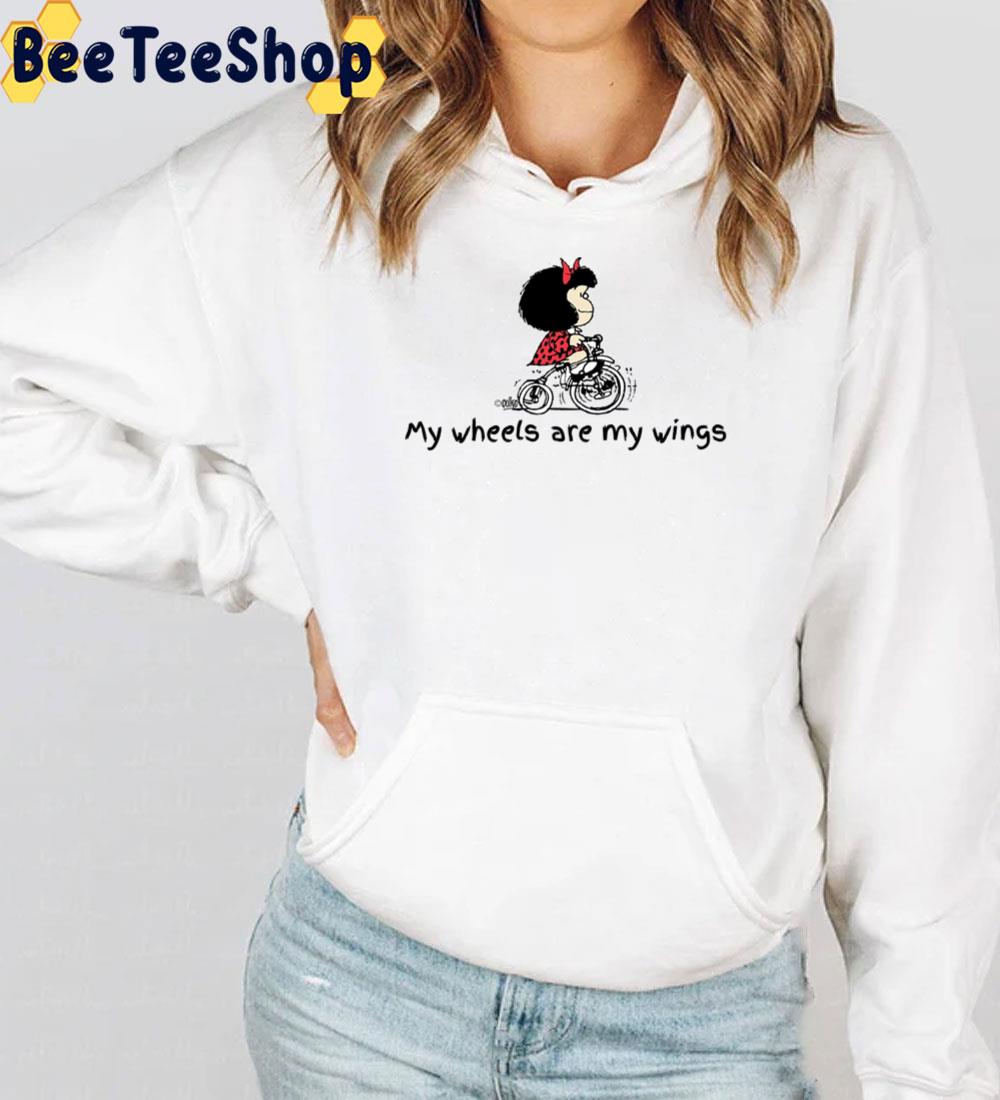 My Wheels Are My Wings Mafalda By Bike Unisex T-Shirt My Wheels Are My Wings Mafalda By Bike Unisex T-Shirt