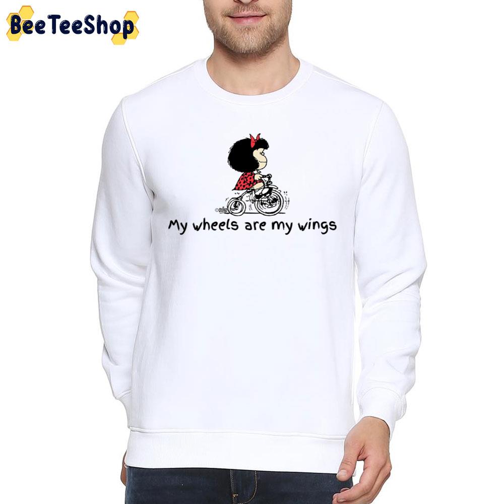 My Wheels Are My Wings Mafalda By Bike Unisex T-Shirt My Wheels Are My Wings Mafalda By Bike Unisex T-Shirt