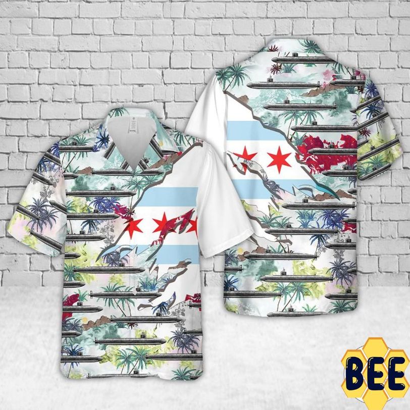 Navy Uss Chicago Trending Hawaiian Shirt Navy Uss Chicago Trending Hawaiian Shirt