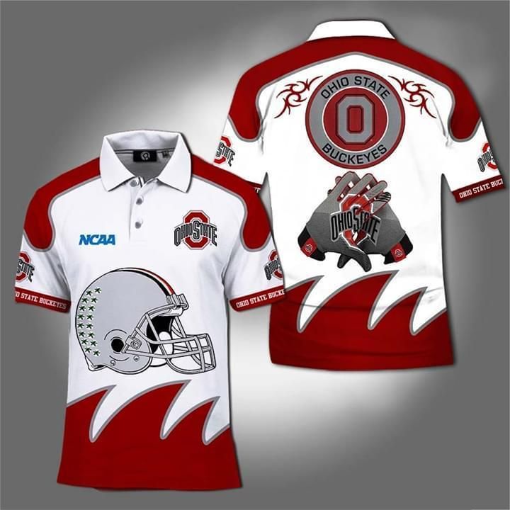 Ncaa Ohio State Buckeyes 3D All Over Print Polo Shirt Ncaa Ohio State Buckeyes 3D All Over Print Polo Shirt