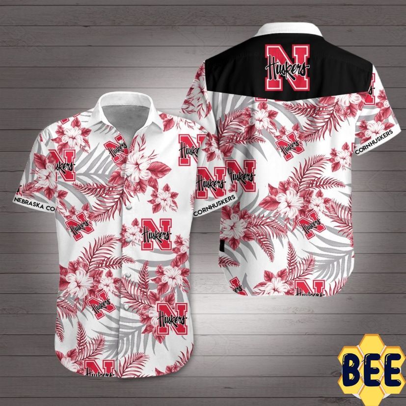 Nebraska Cornhuskers Football Tropical Flower Trending Hawaiian Shirt Nebraska Cornhuskers Football Tropical Flower Trending Hawaiian Shirt