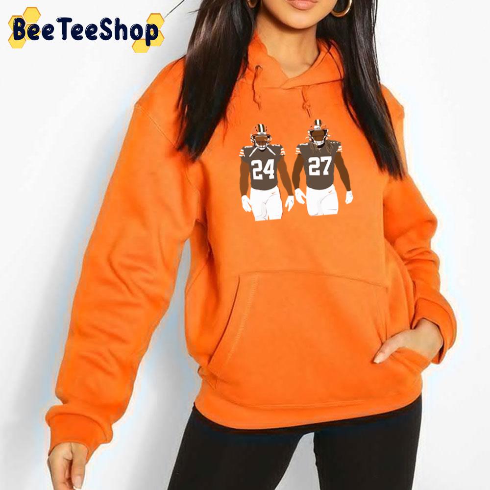 Nick Chubb And Kareem Hunt Cleveland Browns Football Trending Unisex T-Shirt Nick Chubb And Kareem Hunt Cleveland Browns Football Trending Unisex T-Shirt