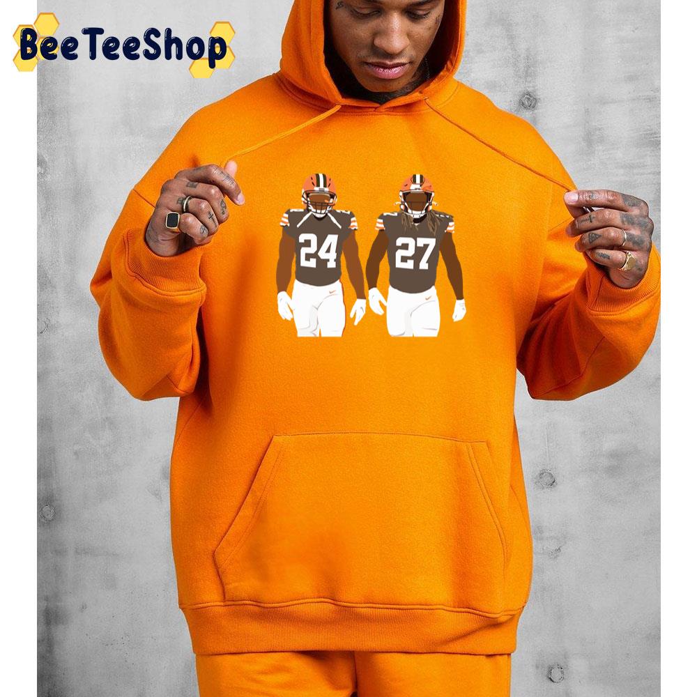 Nick Chubb And Kareem Hunt Cleveland Browns Football Trending Unisex T-Shirt Nick Chubb And Kareem Hunt Cleveland Browns Football Trending Unisex T-Shirt