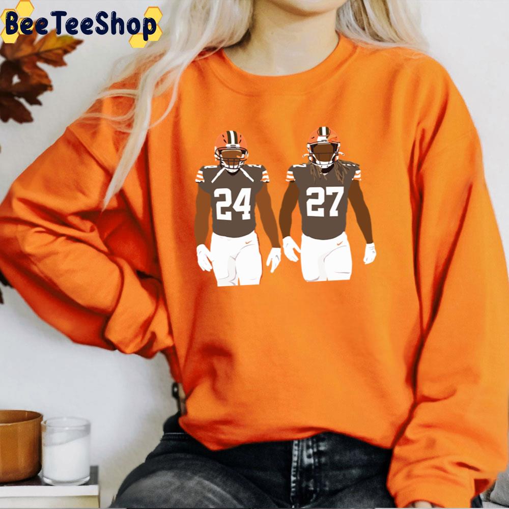 Nick Chubb And Kareem Hunt Cleveland Browns Football Trending Unisex T-Shirt Nick Chubb And Kareem Hunt Cleveland Browns Football Trending Unisex T-Shirt