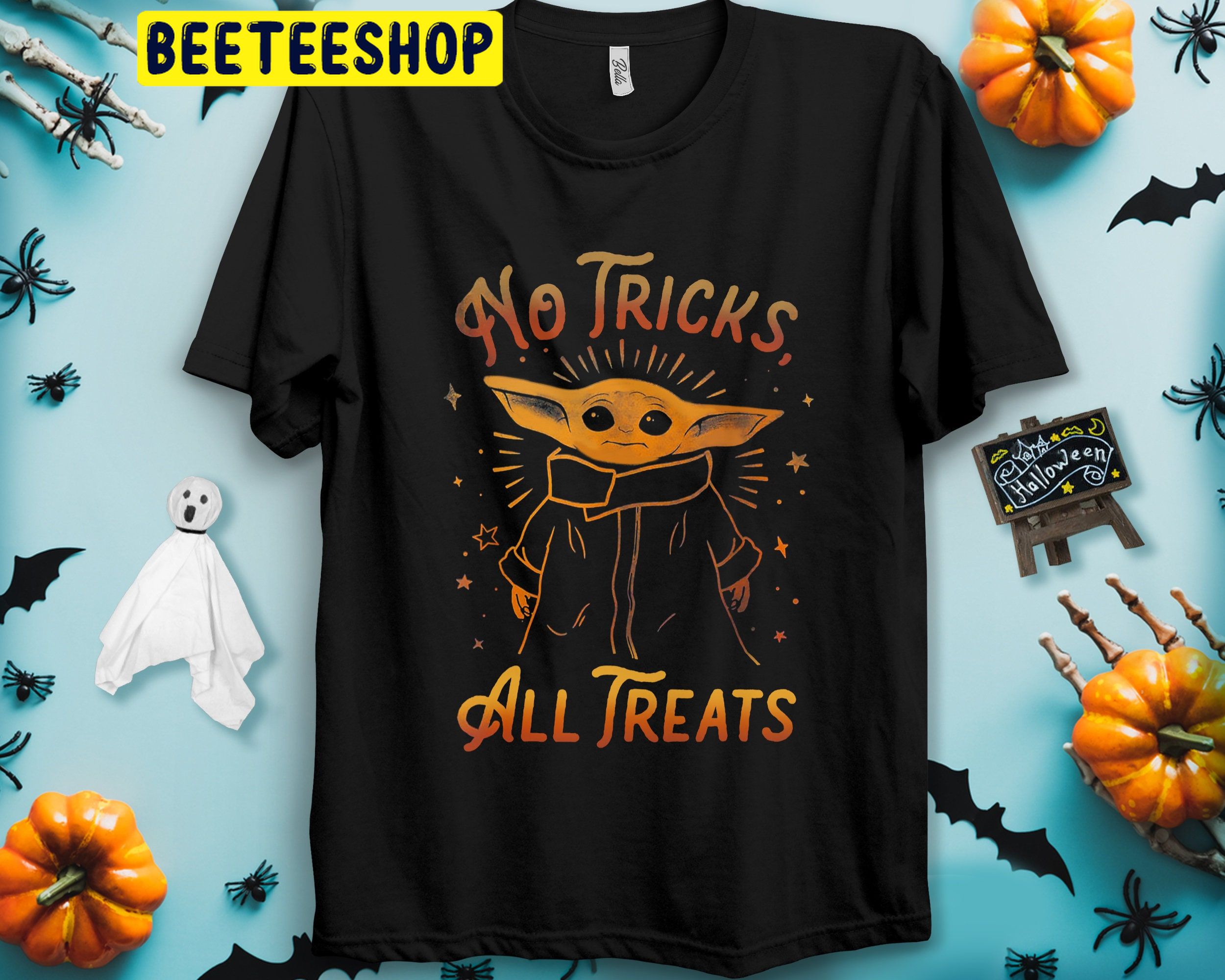 No Tricks All Treats Star Wars Baby Yoda The Mandalorian Halloween Unisex T-Shirt No Tricks All Treats Star Wars Baby Yoda The Mandalorian Halloween Unisex T-Shirt