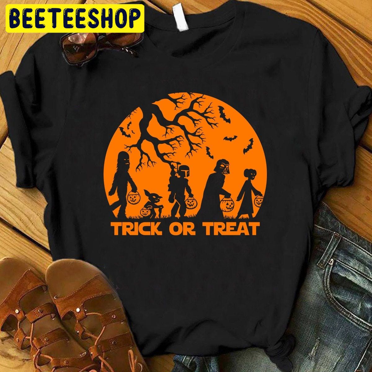 Not So Scary Party Star Wars Mandalorian Trick Or Treat Halloween Unisex T-Shirt Not So Scary Party Star Wars Mandalorian Trick Or Treat Halloween Unisex T-Shirt