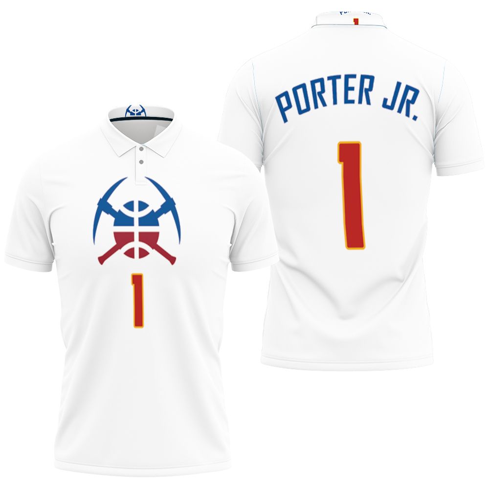 Nuggets Michael Porter Jr 1 2020-21 Earned Edition White Jersey Inspired Style 3D All Over Print Polo Shirt Nuggets Michael Porter Jr 1 2020-21 Earned Edition White Jersey Inspired Style 3D All Over Print Polo Shirt