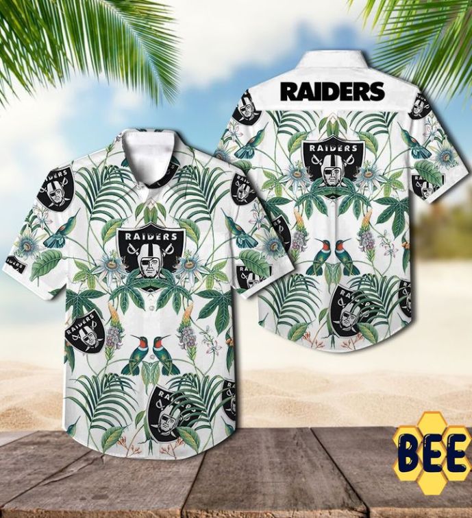 Oakland Raiders Tropical Trending Hawaiian Shirt Oakland Raiders Tropical Trending Hawaiian Shirt