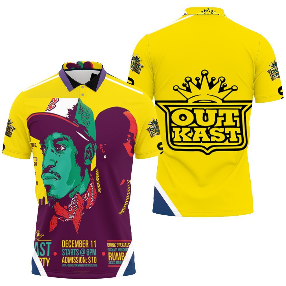 Outkast Watch Party Graffiti Style 3D All Over Print Polo Shirt Outkast Watch Party Graffiti Style 3D All Over Print Polo Shirt